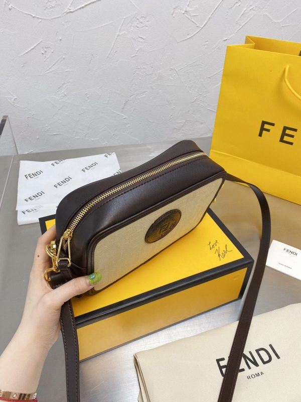 Fendi Camera Case Monogram Leather / Canvas