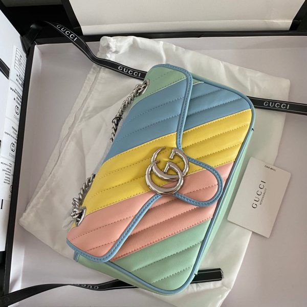 Gucci Marmont Shoulder Bag GG Small Pastel Multicolor