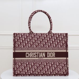 Medium Dior Book Tote Ecru and Gray Dior Oblique