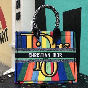 Dior Mini Dior Bag Black Strass Cannage Satin Women