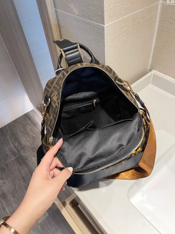 Mini Backpack Brown leather FF backpack