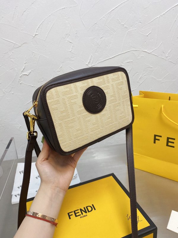 Fendi Camera Case Monogram Leather / Canvas