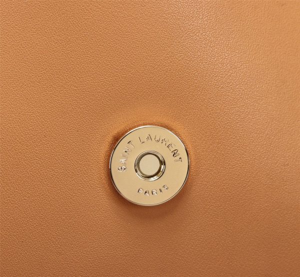 Saint Laurent Kaia Small Leather Crossbody Bag – Brown