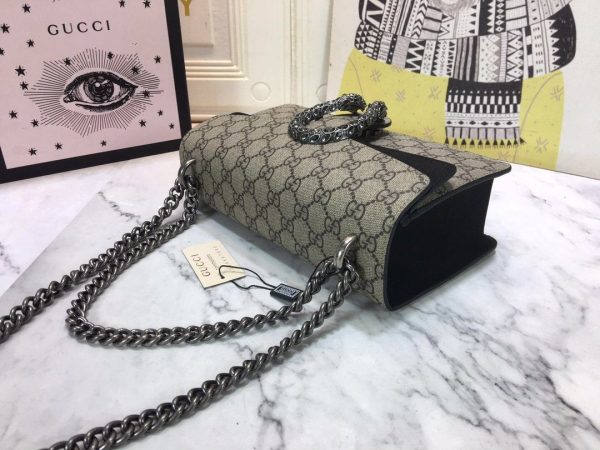 Gucci Dionysus Shoulder Bag GG Supreme Mini Brown/Black