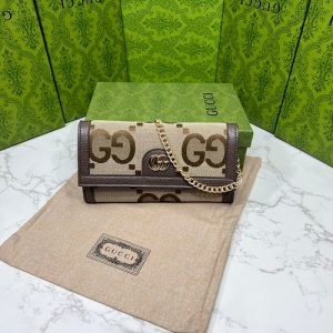 GUCCI Canvas Outlet Long Wallets