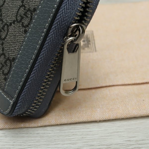 Gucci Long Gray Canvas Wallet