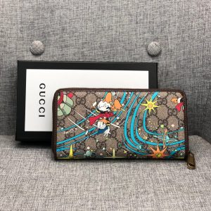 DISNEY X GUCCI DONALD DUCK ZIP AROUND WALLET