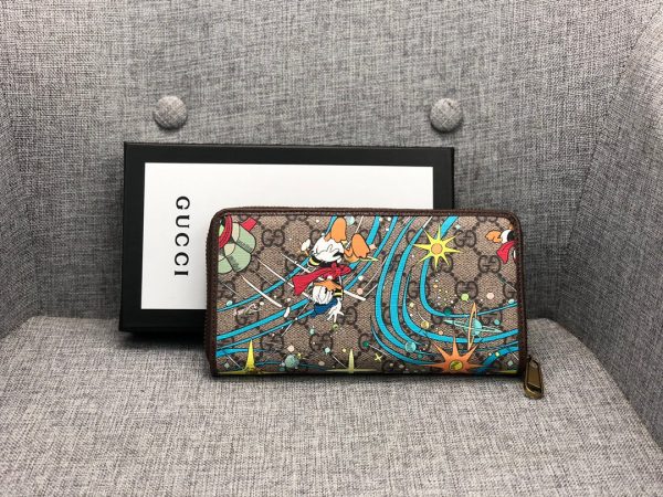 DISNEY X GUCCI DONALD DUCK ZIP AROUND WALLET