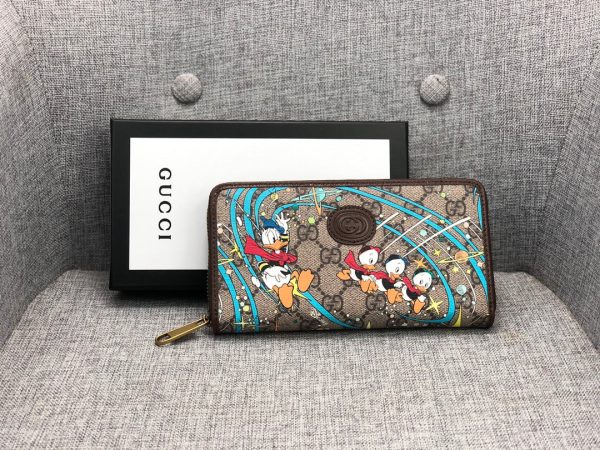 DISNEY X GUCCI DONALD DUCK ZIP AROUND WALLET