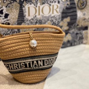 DIOR WICKER BUCKET BAG