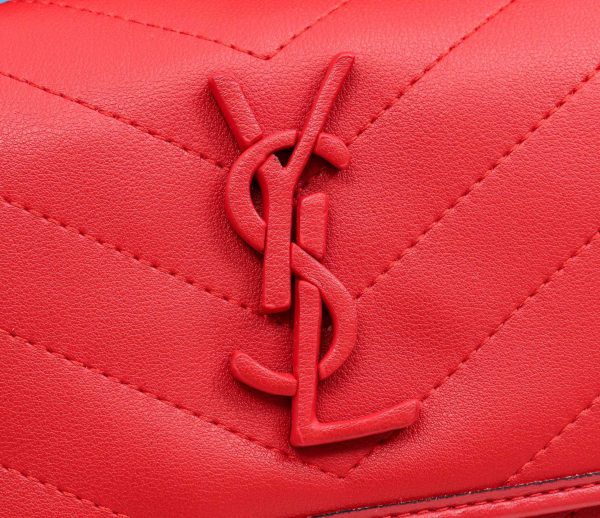 Saint Laurent Baby Niki Bag In Red Lambskin