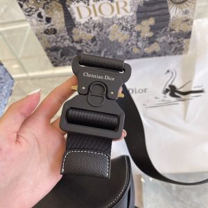 Dior Saddle Bag Black Grained Calfskin