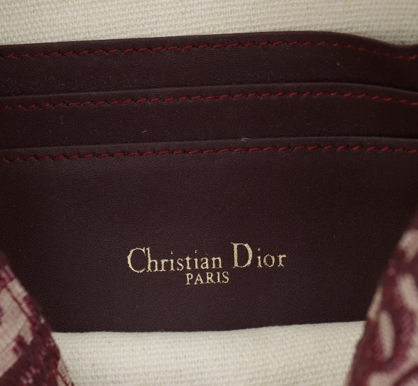 CHRISTIAN DIOR Medium Dioraddict Flap Bag Oblique Canvas Red GHW