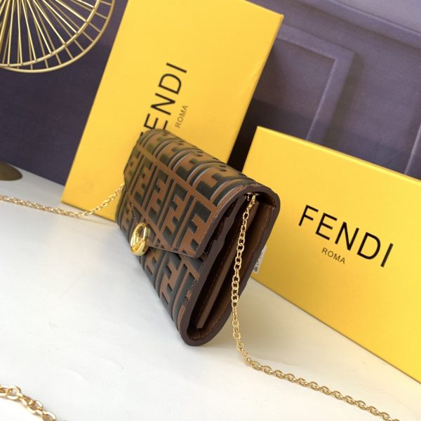 Fendi Continental with Chain – Brown – Clutches