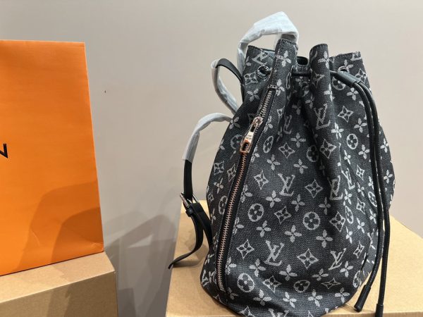 LOUIS VUITTON Black Monogram Mini Lin Betsy Sailor Bag