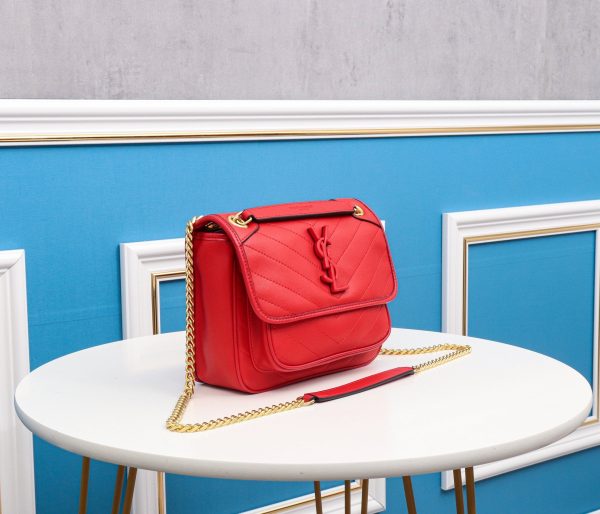 Saint Laurent Baby Niki Bag In Red Lambskin