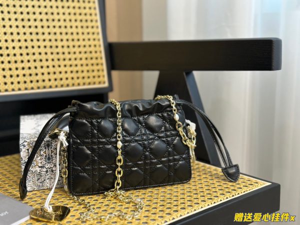 Lady Dior Milly Mini Bag Black Cannage Lambskin