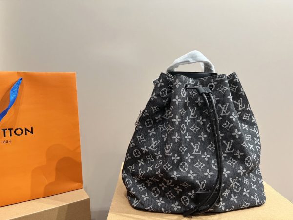 LOUIS VUITTON Black Monogram Mini Lin Betsy Sailor Bag