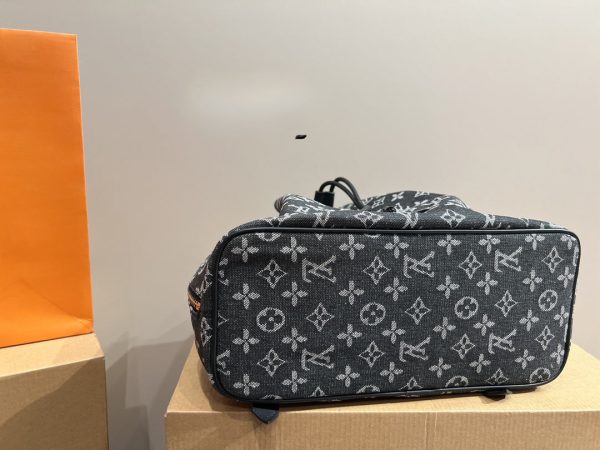 LOUIS VUITTON Black Monogram Mini Lin Betsy Sailor Bag