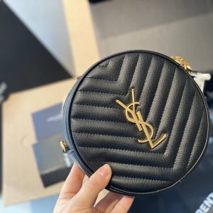 Saint Laurent Vinyle round camera bag