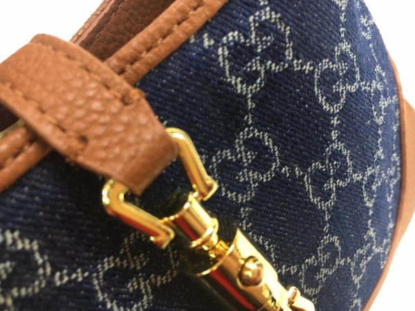 Gucci Women’s Jackie 1961 Small GG Jacquard Denim Shoulder Bag – Blue