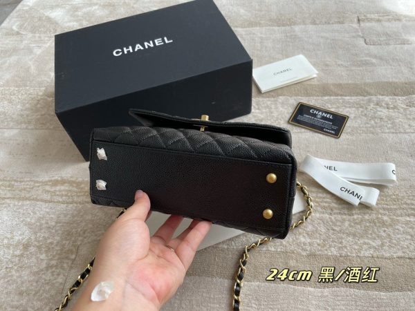 Chanel small Flap Bag Calfskin & Gold-Tone Metal black