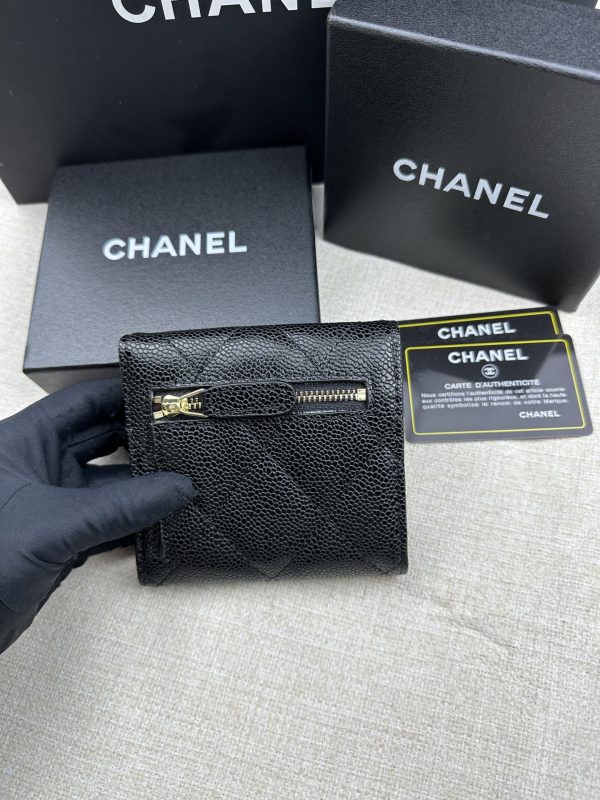 Chanel 19 Small Flap Wallet Black