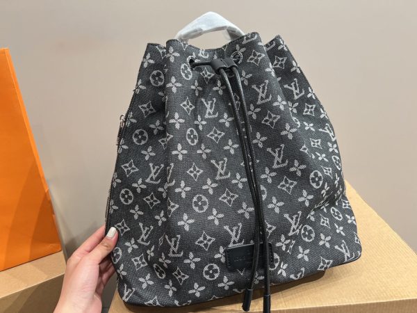 LOUIS VUITTON Black Monogram Mini Lin Betsy Sailor Bag