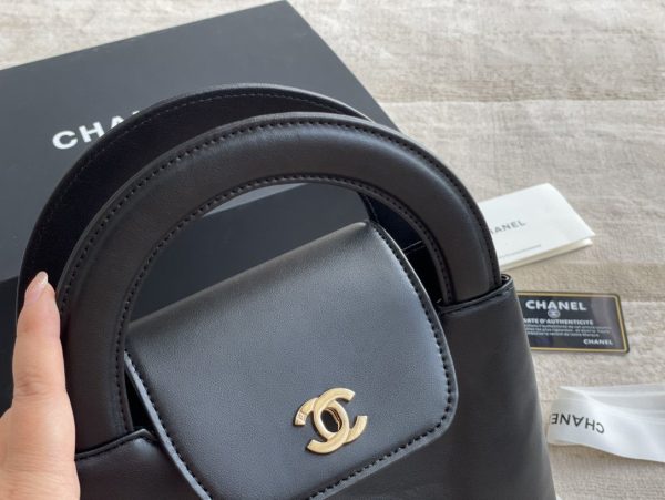 Chanel Kelly Shopping Bag Black Calfskin