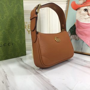 Gucci Aphrodite Mini Leather Shoulder Bag Women’s Brown Os