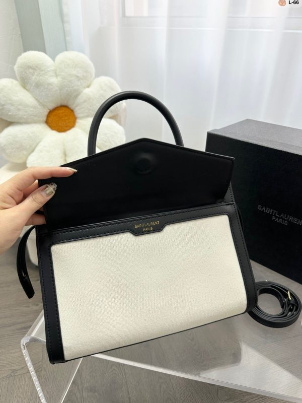 Saint Laurent Uptown Large Two-Tone Black and White Bag