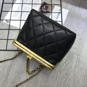 CHANEL  Lambskin Quilted Micro My Crush Bag Black