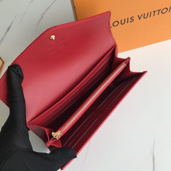 Louis Vuitton Lv wallet patent monogram red