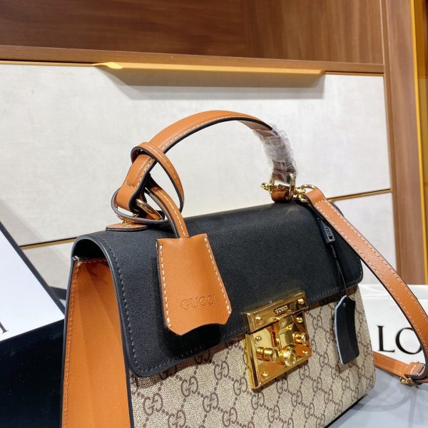 GUCCI Padlock GG Supreme Top Handle Bag