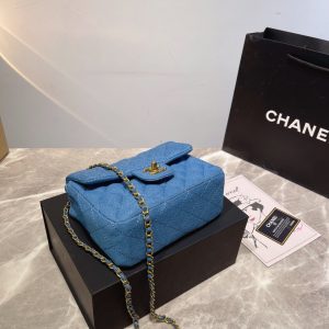 Chanel Flap Bag Pearl Crush Denim – Blue Denim