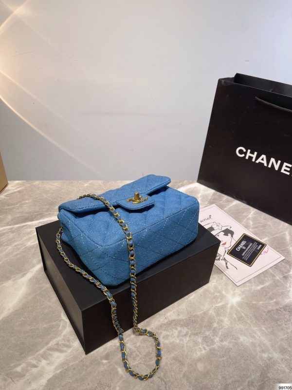 Chanel Flap Bag Pearl Crush Denim – Blue Denim