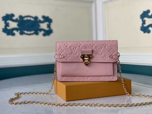 Louis Vuitton Vavin Chain Wallet Monogram Empreinte Rose Poudre