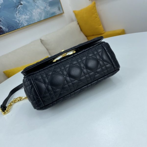 Dior Small Dior Caro Bag Black Supple Cannage Calfskin Women