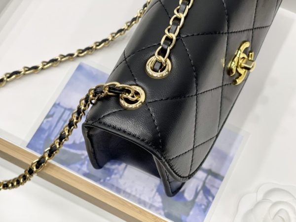 Chanel small Flap Bag Calfskin & Gold-Tone Metal black