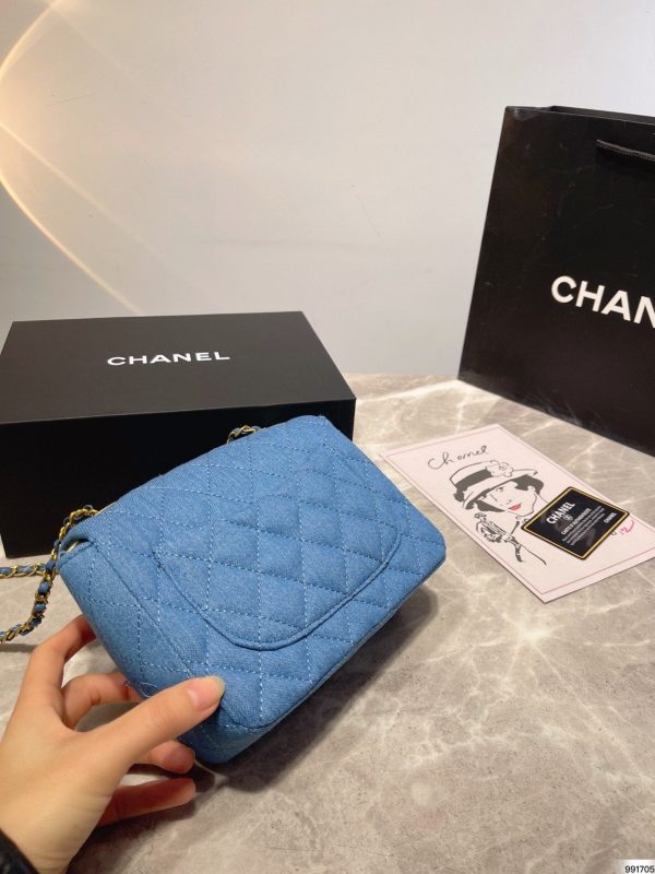 Chanel Flap Bag Pearl Crush Denim – Blue Denim