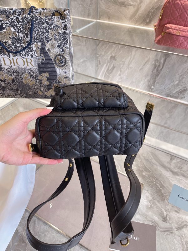 Dior Small backpack Black Cannage Lambskin