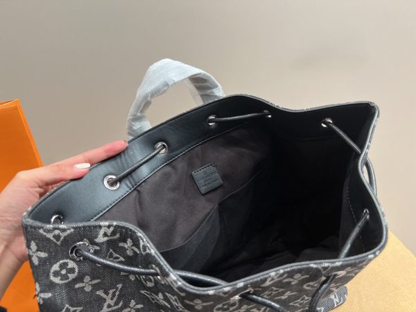 LOUIS VUITTON Black Monogram Mini Lin Betsy Sailor Bag