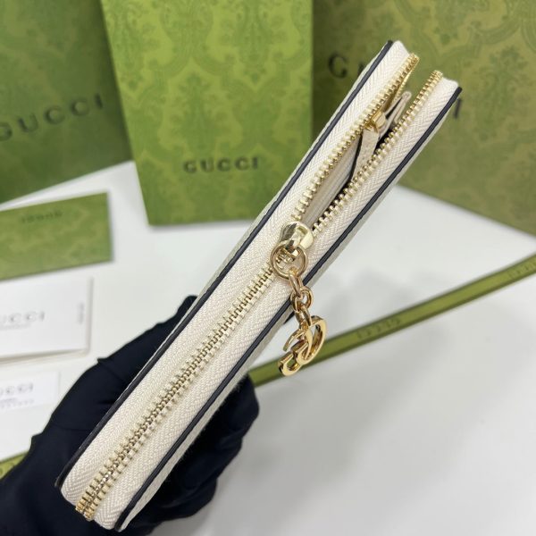 GUCCI Ophidia  Continental Wallet In White