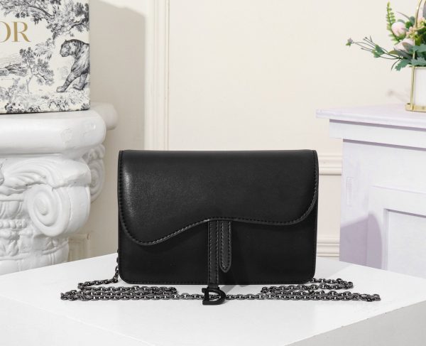 DIOR Long Saddle Wallet with Chain