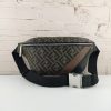 Fendi Zip Belt Bag Zucca Coated Canvas and Leather