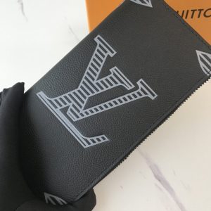 Louis Vuitton Brazza Wallet Taurillon Shadow Leather M80042 – RRG024