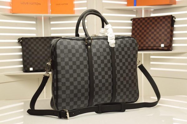 LOUIS VUITTON Porte-documents Voyage PM Eclipse Monogram