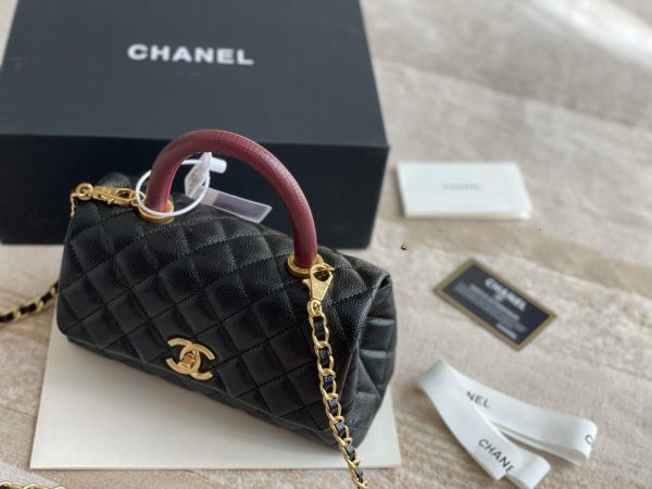 Chanel small Flap Bag Calfskin & Gold-Tone Metal black