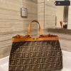 Fendi Peekaboo X-Tote Green Canvas