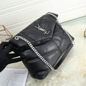 YSL SAINT LAURENT PUFFER MEDIUM CHAIN BAG IN QUILTED